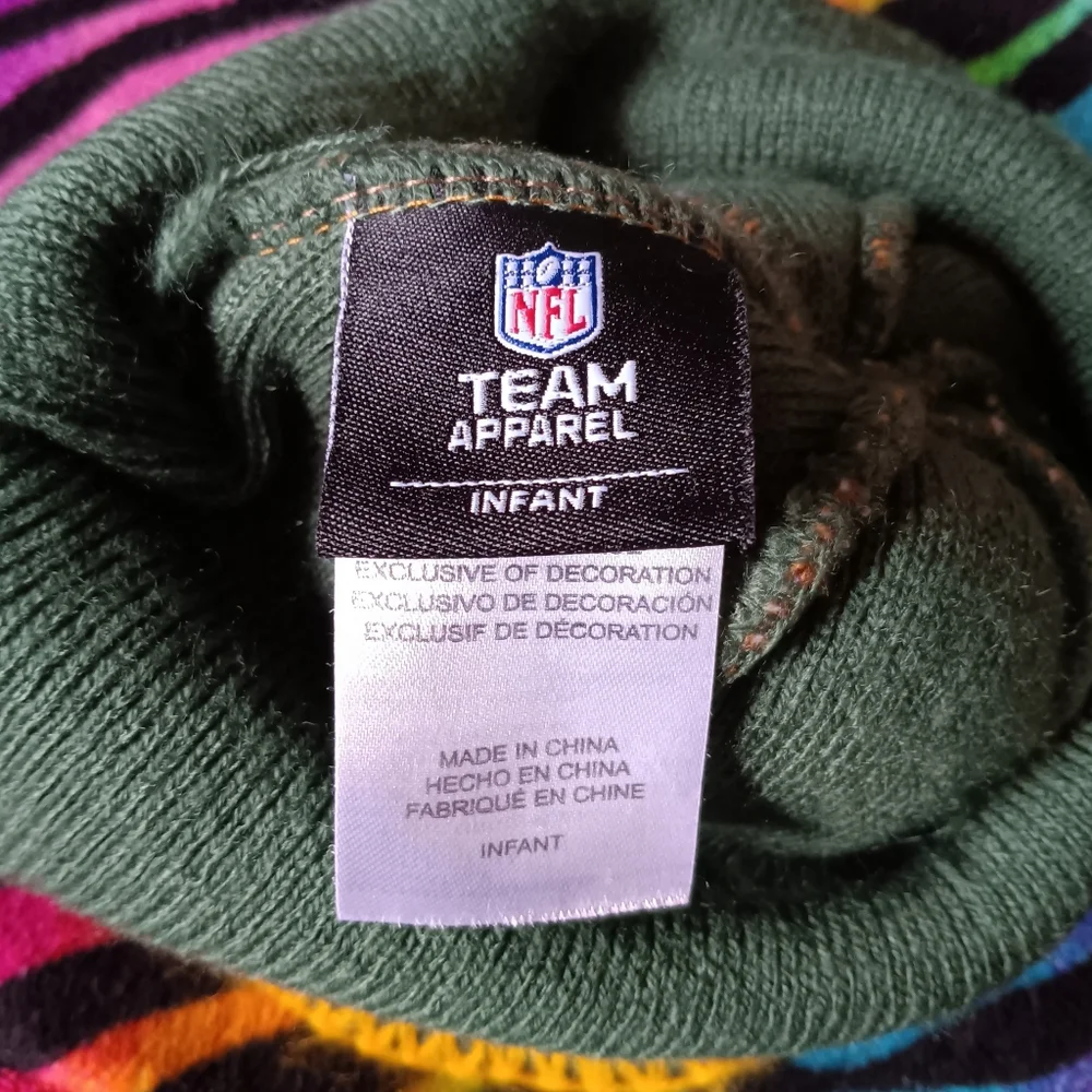 💚💛 Green Bay Packers Infant Knit Hat Winter Baby Football NFL Team Apparel